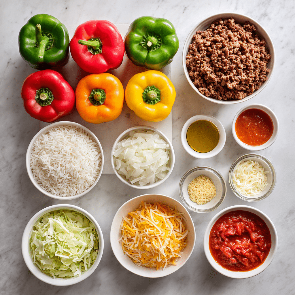 Recette Facile de Poivrons Farcis Classiques au Four 7 ingrédients poivrons farcis