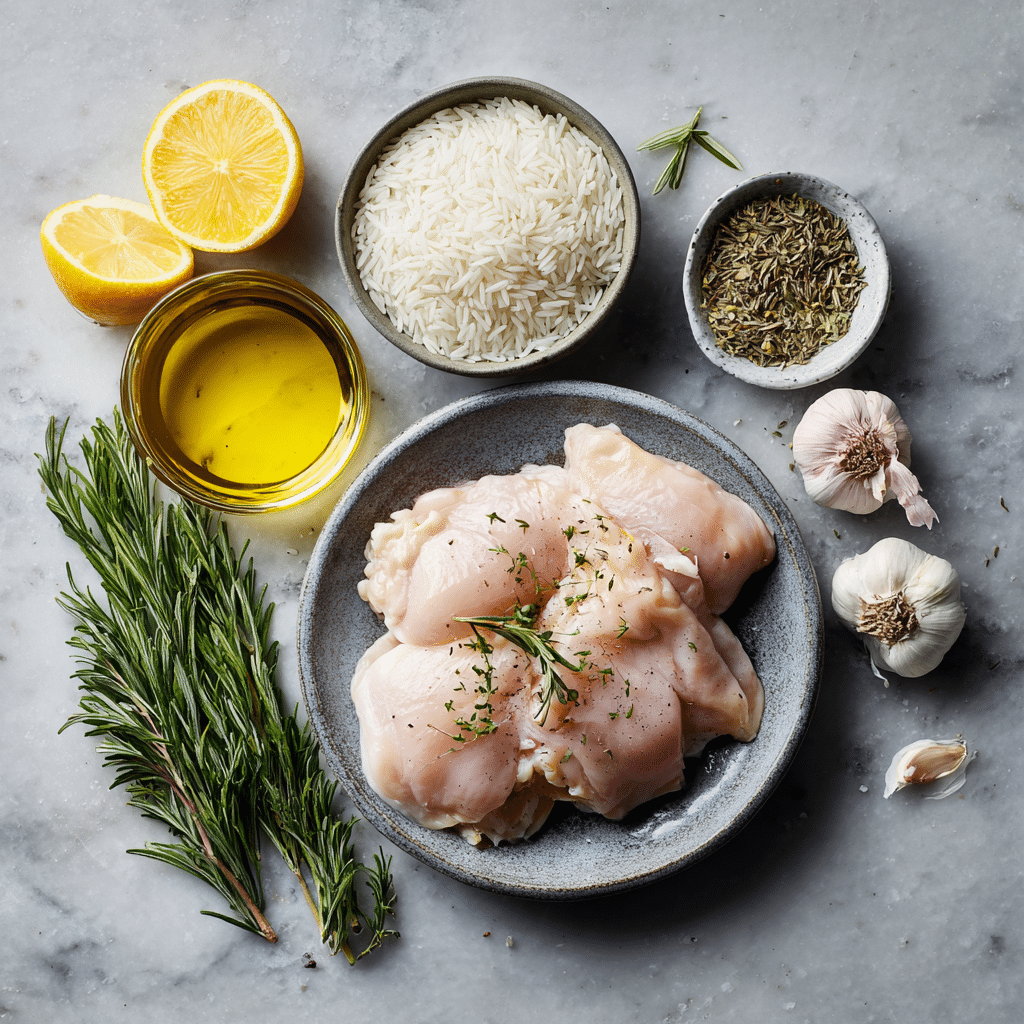 ingrédients poulet citron riz slow cooker