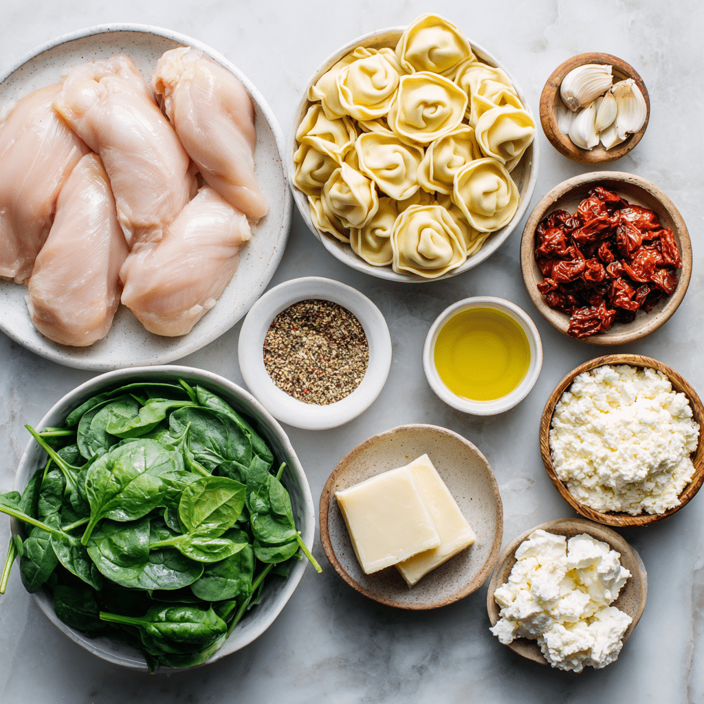 Poulet Toscan aux Tortellini au Slow Cooker 7 Ingrédients poulet toscan tortellini