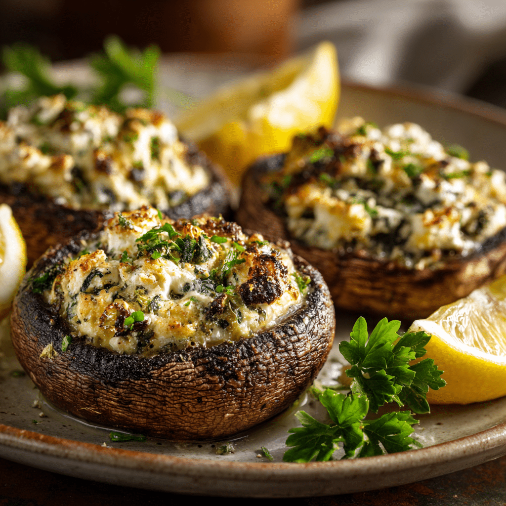 Champignons Portobello Farcis à la Grecque (Recette Méditerranéenne Saine) 5 recette champignons portobello méditerranéens