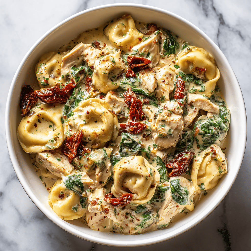 Poulet Toscan aux Tortellini au Slow Cooker 5 Recette poulet toscan tortellini