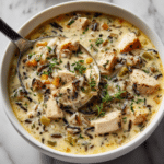 Soupe au Poulet et au Riz Sauvage à la Mijoteuse 6 servir soupe poulet riz sauvage