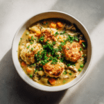 Soupe façon tourte au poulet à la mijoteuse - Crockpot Chicken Pot Pie Stew 6 soupe poulet servie