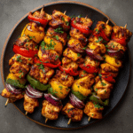 Menumaison air fryer chicken kabobs featured