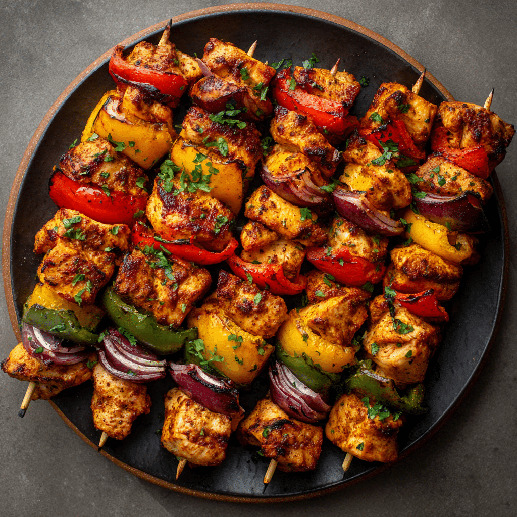 Menumaison air fryer chicken kabobs featured