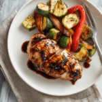 Poulet balsamique et légumes rôtis