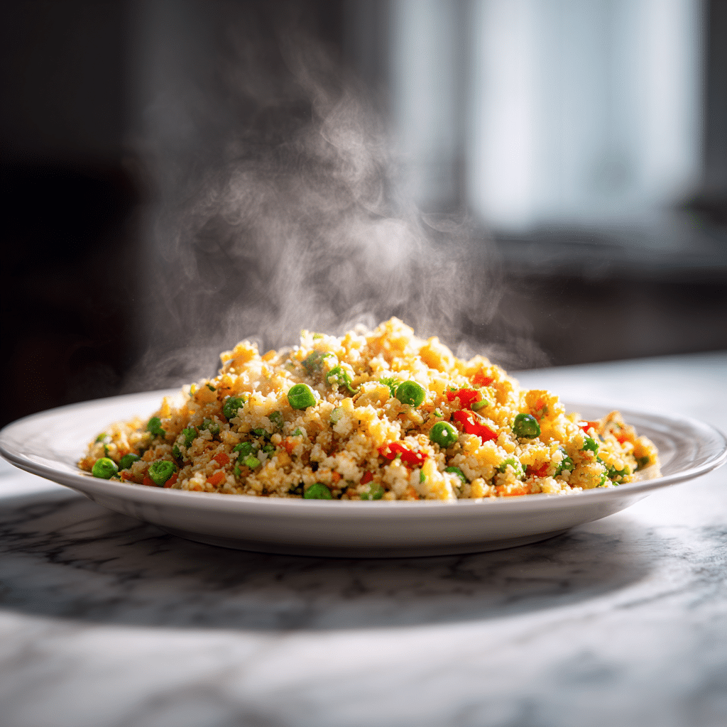 Recette de riz frit croustillant au chou-fleur