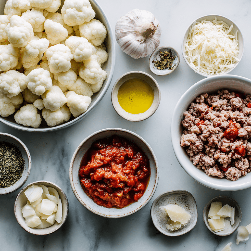 Gnocchis de Chou-Fleur à la Bolognaise : Un Dîner Savoureux et Moderne 7 Ingrédients pour les gnocchis de chou-fleur à la bolognaise avec les gnocchis de chou-fleur de Trader Joe's