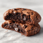 Recette de Cookies Brownie Double Chocolat 8 Menumaison chocolate brownie cookies serving