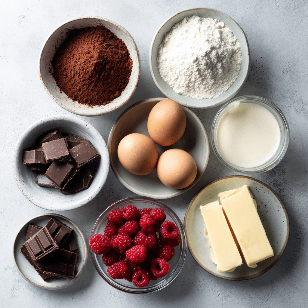 Menumaison chocolate raspberry cake ingredients