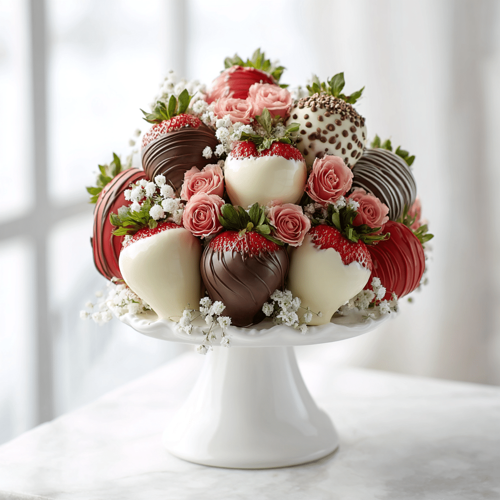 Bouquet de Fraises au Chocolat 5 Menumaison chocolate strawberry bouquet featured