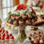 Menumaison chocolate strawberry bouquet serving