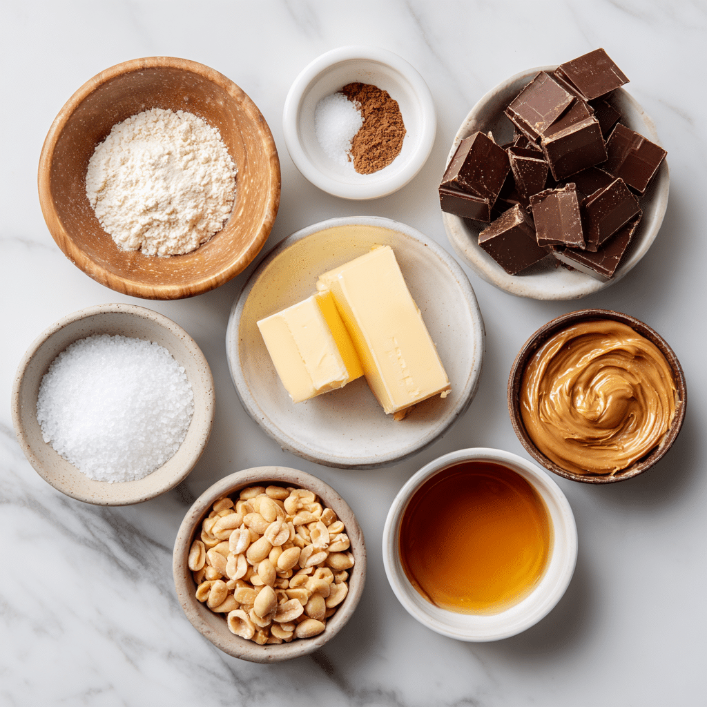 Ingrédients pour les Reese’s Peanut Butter Cups maison classiques