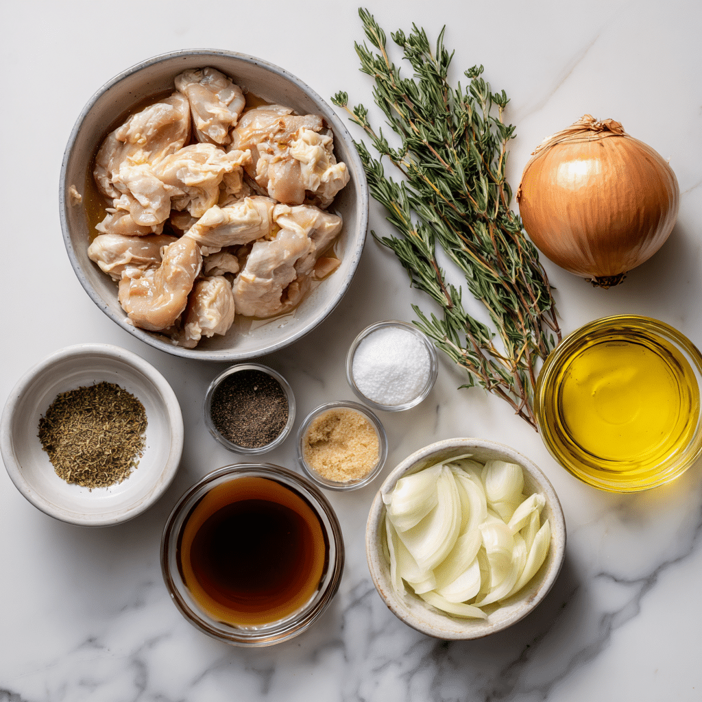 French Onion Chicken Skillet – Poulet façon soupe à l’oignon à la poêle 9 Menumaison french onion chicken ingredients
