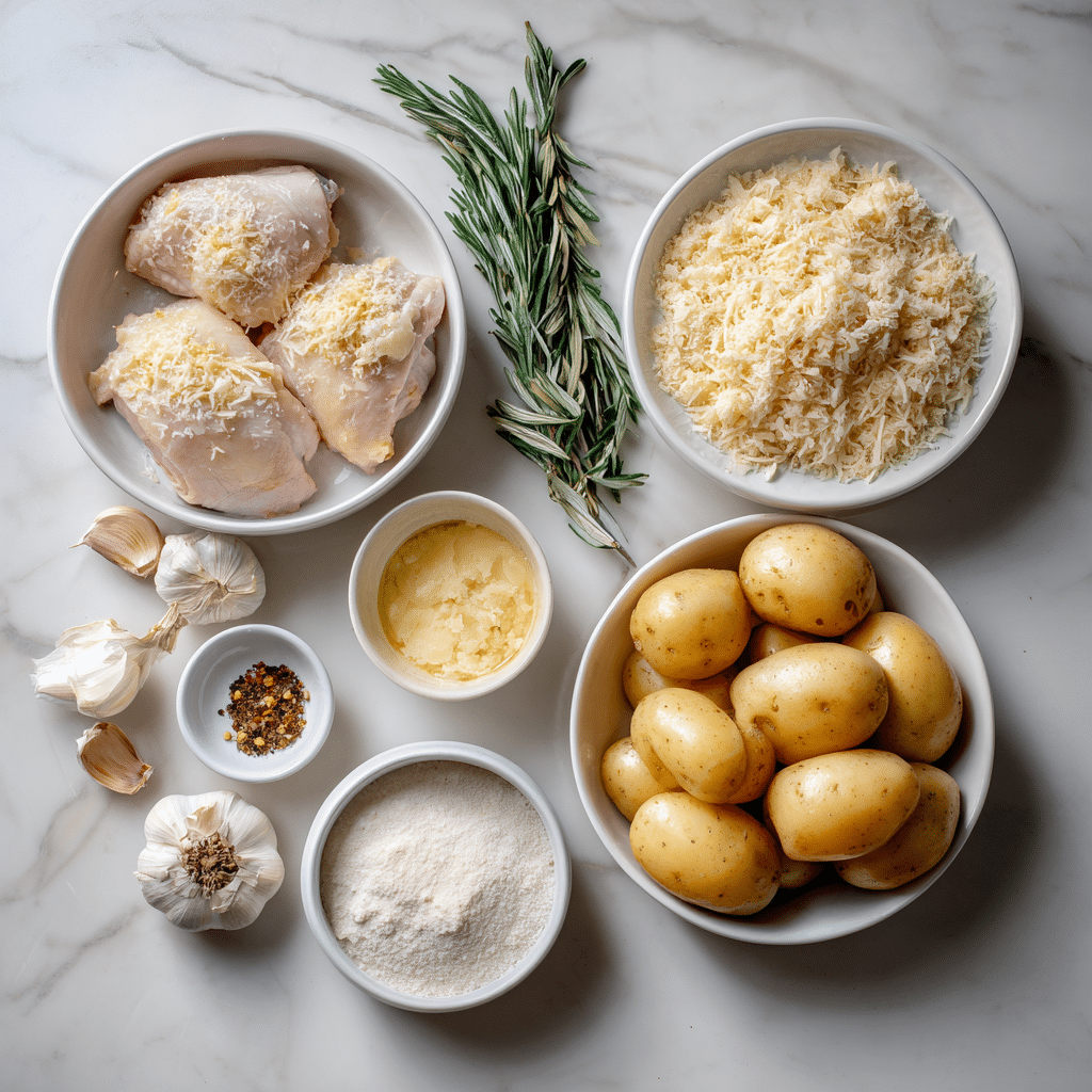 Menumaison garlic parmesan chicken potatoes ingredients