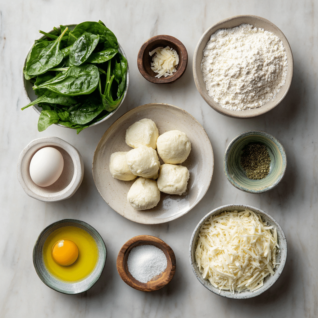 Menumaison gnocchi spinach feta ingredients