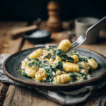 Menumaison gnocchi spinach feta serving