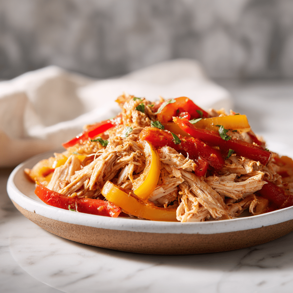 Fajitas de poulet saines à la mijoteuse