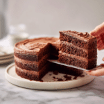 Menumaison matildas chocolate cake serving slice