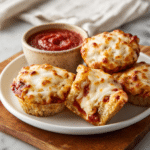 Menumaison pizza cupcakes serving