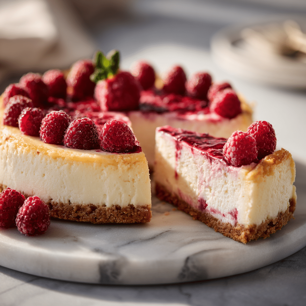 Menumaison raspberry cheesecake featured