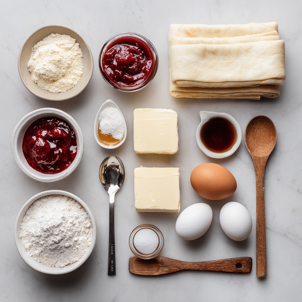 Menumaison strawberry cream cheese heart danish ingredients