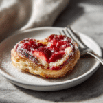 Menumaison strawberry cream cheese heart danish serving