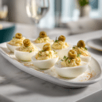 Menumaison Million dollar deviled eggs serving