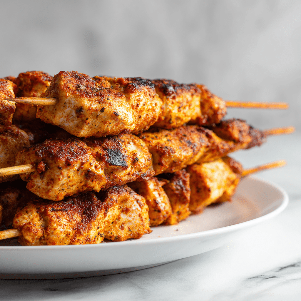 Menumaison air fryer chicken skewers featured