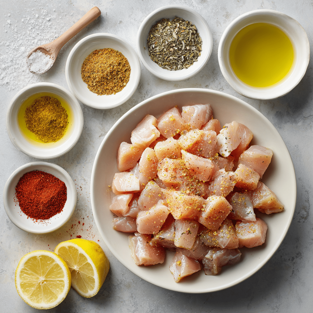 Menumaison air fryer chicken skewers ingredients