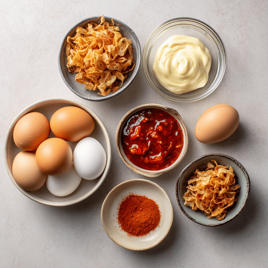 Menumaison asian deviled eggs ingredients