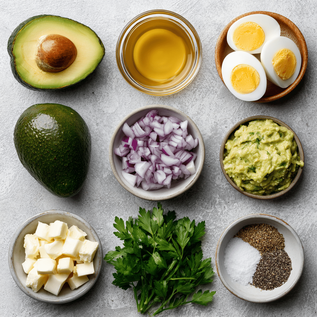 Menumaison avocado egg salad Ingredients