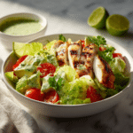 Menumaison avocado salad lime cilantro dressing Serving
