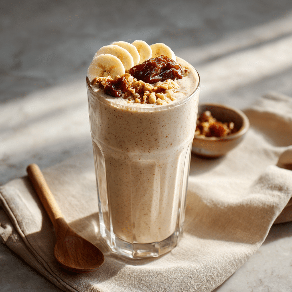 Menumaison banana date protein shake featured