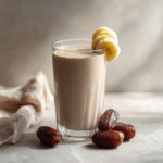 Menumaison banana date protein shake serving