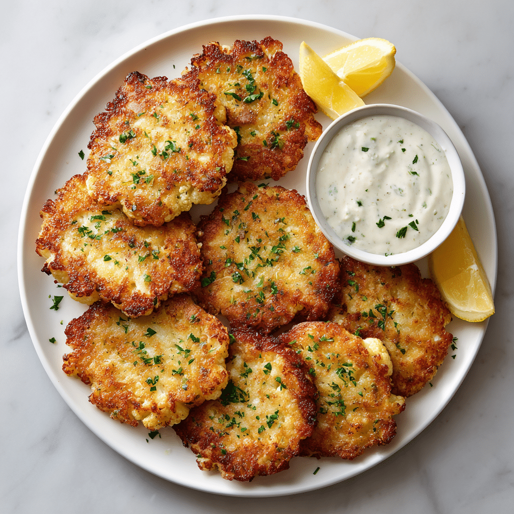 Menumaison basic cauliflower fritters featured