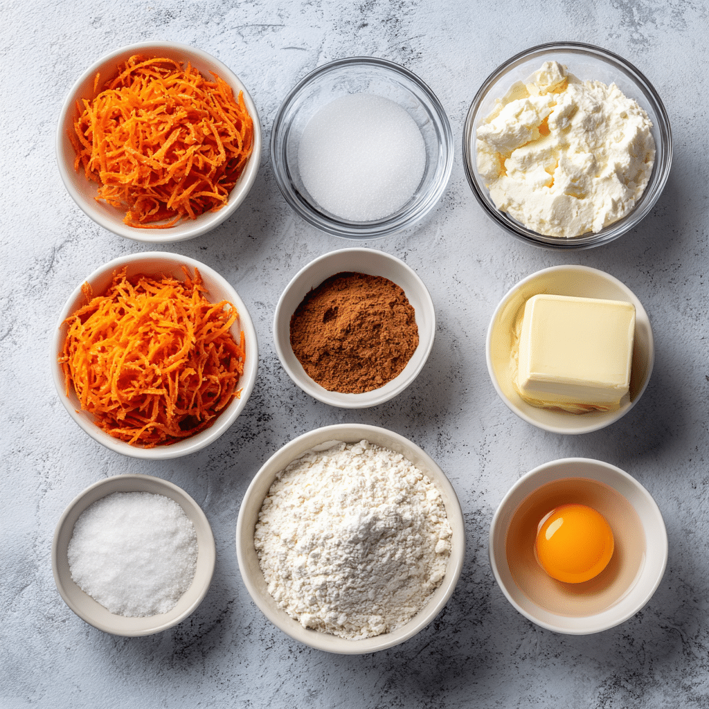Menumaison carrot cake cheesecake bars ingredients