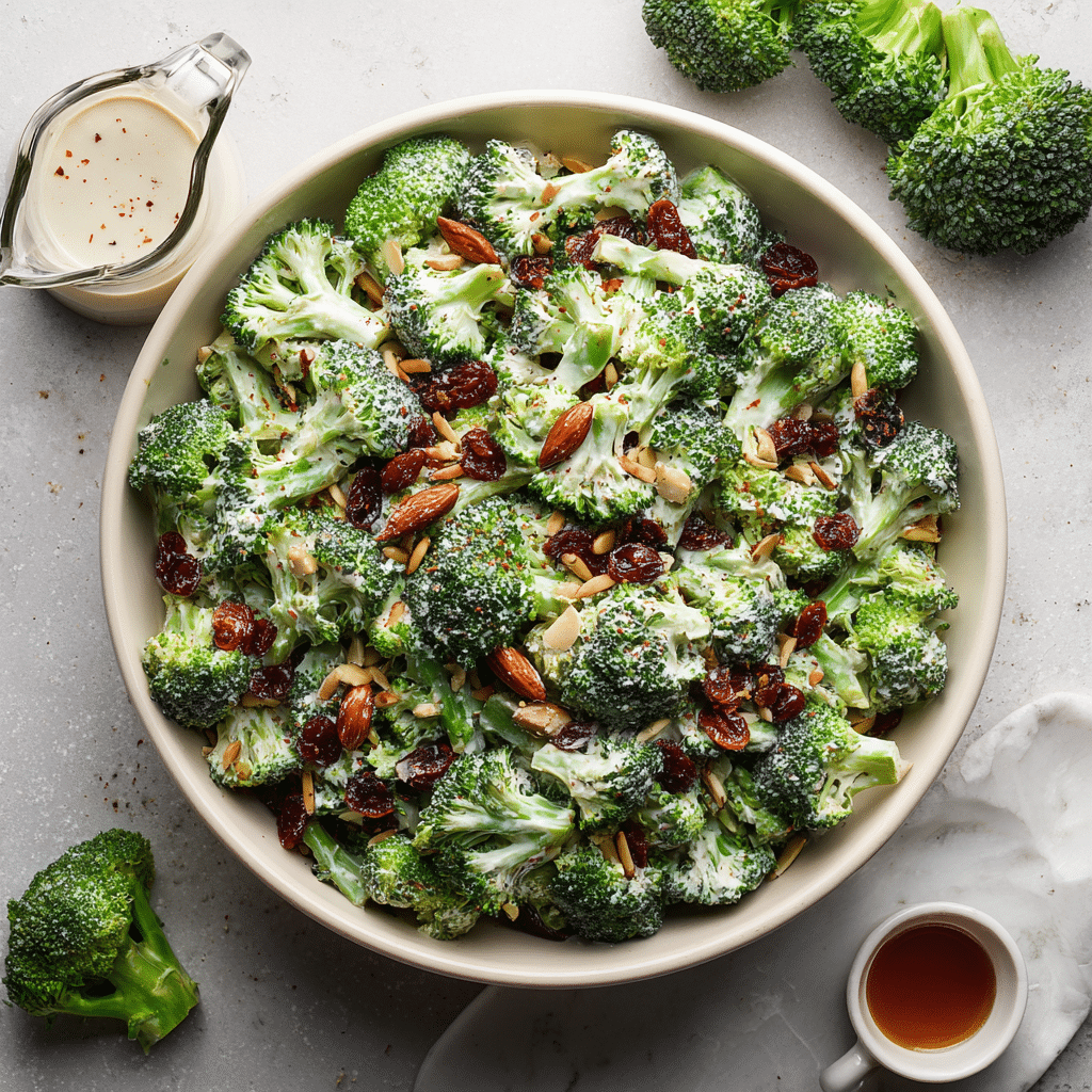 Menumaison creamy broccoli salad featured