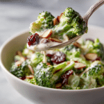 Menumaison creamy broccoli salad serving