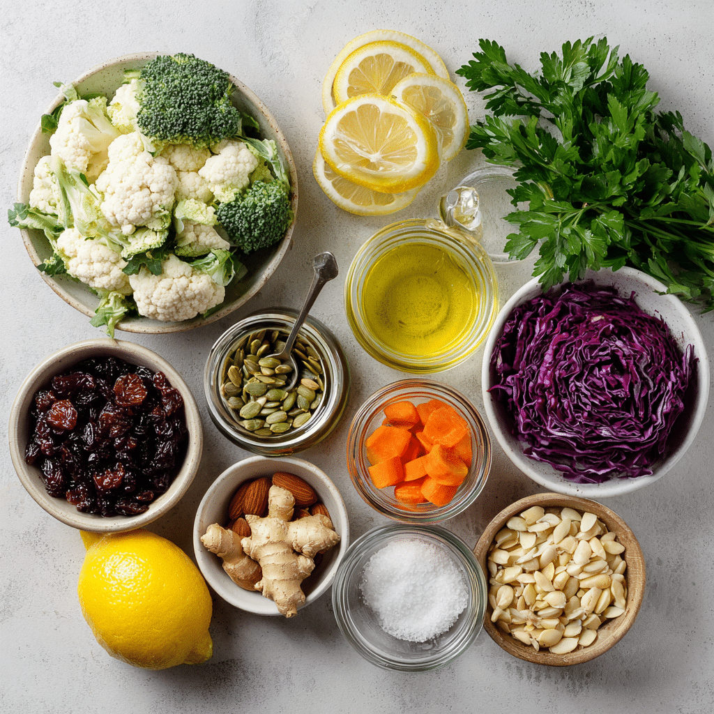 Menumaison crunchy detox salad ingredients