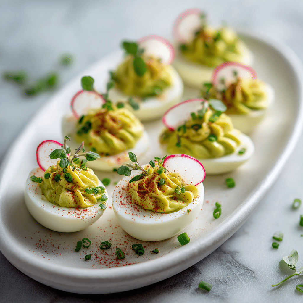 Menumaison deviled eggs without mayonnaise featured