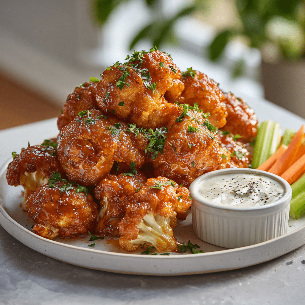 Menumaison easy buffalo cauliflower wings featured