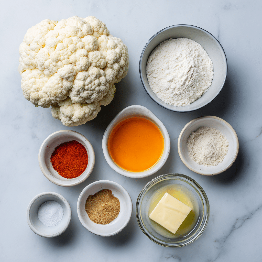 Menumaison easy buffalo cauliflower wings ingredients
