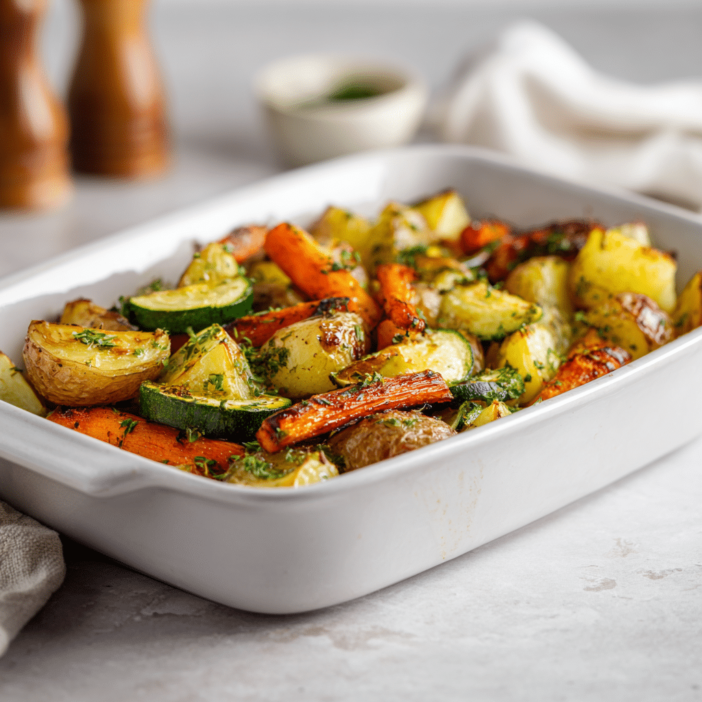 Menumaison garlic herb roasted potatoes featured