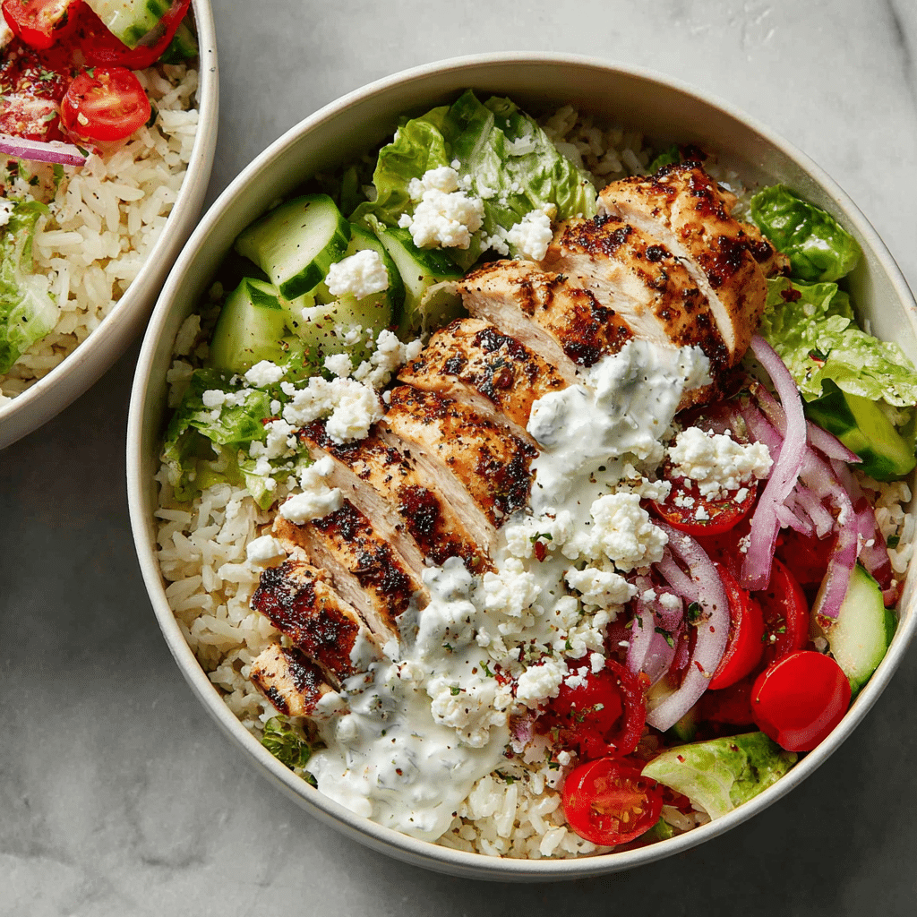 Menumaison greek chicken bowls featured image