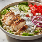 Menumaison greek chicken bowls serving