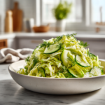Menumaison green cabbage cucumber salad featured