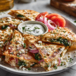 Menumaison healthy mediterranean quesadillas serving