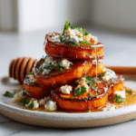 Menumaison honey feta roasted sweet potatoes Serving