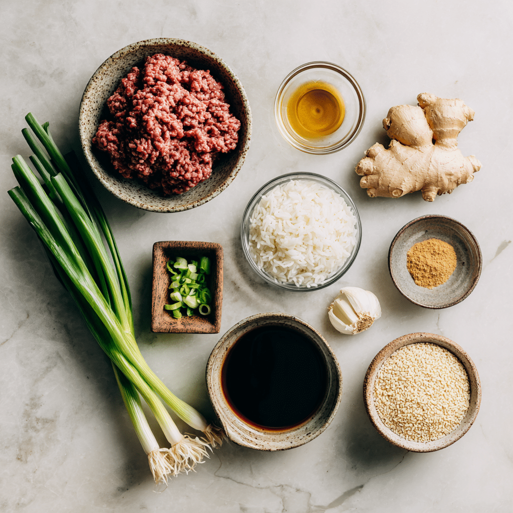 Menumaison korean ground beef bowl ingredients